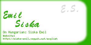 emil siska business card